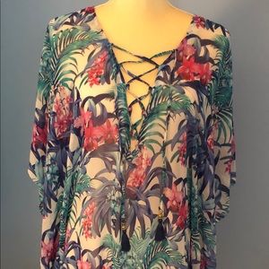 Tommy Bahama  tunic cover up L/XL 100% polyester